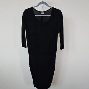 VENUS Black Mini Dress with 3/4 Sleeves